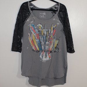 We the Free Graphic Tee Lace Tshirt Folk Metal